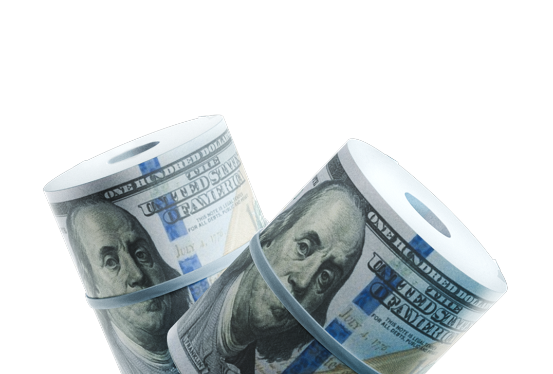 Rolled US dollar bills